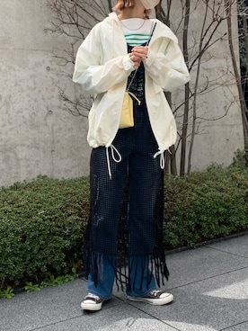 「CIAOPANIC TYPY（チャオパニックティピー）のアイテム（マウンテンパーカー）」を使った、yumiさん（レディース・165cm）の春コーディネート