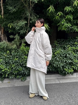 「アイテム（ダウンジャケット/コート）」を使った、yumiさん（レディース・165cm・20代）の秋コーディネート