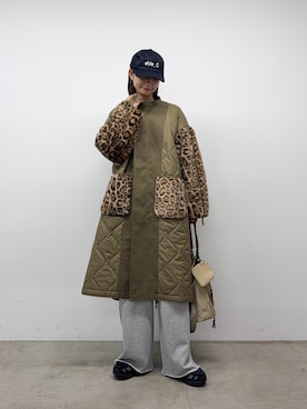 「アイテム（モッズコート）」を使った、yumiさん（レディース・165cm）の秋コーディネート