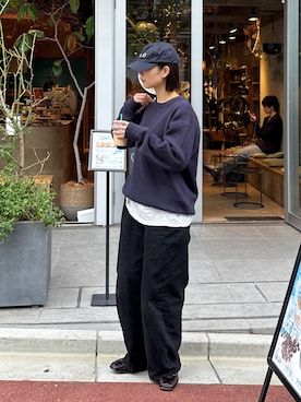 「CIAOPANIC TYPY（チャオパニックティピー）のアイテム（デニムパンツ）」を使った、yumiさん（レディース・165cm）の秋コーディネート