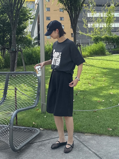 【UNISEX】タックワイドスラックスハーフパンツ