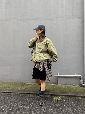 「アイテム（ブルゾン）」を使った、yumiさん（レディース・165cm）の秋コーディネート
