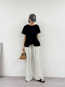 「CIAOPANIC TYPY（チャオパニックティピー）のアイテム（帽子）」を使った、yumiさん（レディース・165cm）の夏コーディネート