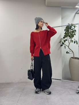 「骨格ナチュラル」｜yumiさん（レディース・165cm）の冬コーディネート