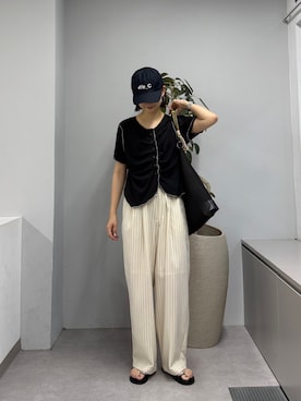 「CIAOPANIC TYPY（チャオパニックティピー）のアイテム（パンツ）」を使った、yumiさん（レディース・165cm）の夏コーディネート