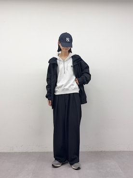 「アイテム（ナイロンジャケット）」を使った、yumiさん（レディース・165cm）の秋コーディネート
