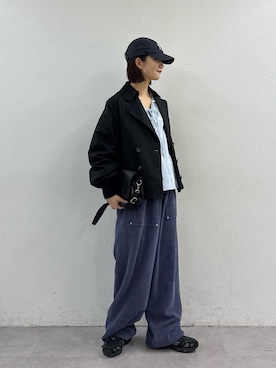 「ワッフルパンツ」｜yumiさん（レディース・165cm）の春コーディネート
