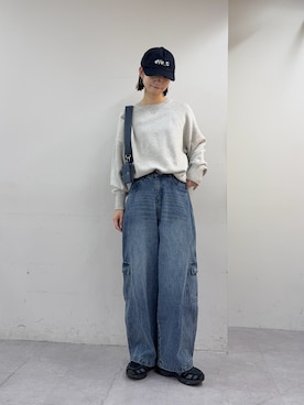「CIAOPANIC TYPY（チャオパニックティピー）の【UNISEX】ポーチ付き中綿ハンドBAG（ショルダーバッグ）」を使った、yumiさん（レディース・165cm）の冬コーディネート