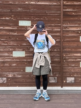 「アイテム（スニーカー）」を使った、yumiさん（レディース・165cm・20代）の夏コーディネート