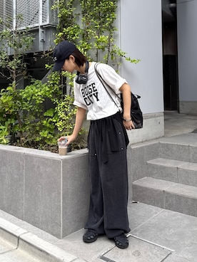 「CIAOPANIC TYPY（チャオパニックティピー）のアイテム（パンツ）」を使った、yumiさん（レディース・165cm）の夏コーディネート