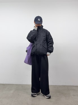 「アイテム（ダウンジャケット/コート）」を使った、yumiさん（レディース・165cm）の秋コーディネート