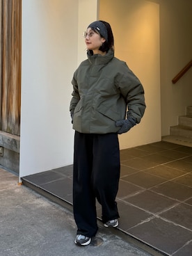 「アイテム（ヘアバンド）」を使った、yumiさん（レディース・165cm）の冬コーディネート