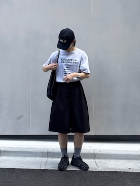 「CIAOPANIC TYPY（チャオパニックティピー）の【ユニセックス】3WAYメッシュバック（トートバッグ）」を使った、yumiさん（レディース・165cm）の春コーディネート