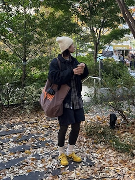 「アイテム（MA-1）」を使った、yumiさん（レディース・165cm）の秋コーディネート