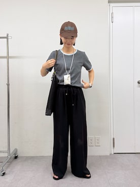 「CIAOPANIC TYPY（チャオパニックティピー）のアイテム（スラックス）」を使った、yumiさん（レディース・165cm）の春コーディネート