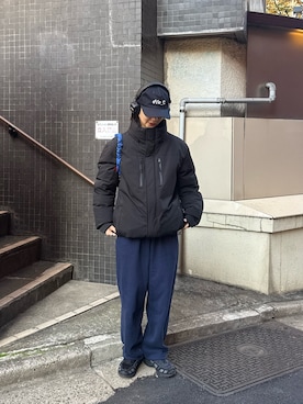 「アイテム（ダウンジャケット/コート）」を使った、yumiさん（レディース・165cm）の秋コーディネート