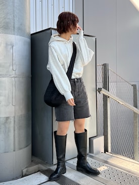 「マイベストコーデ2022」｜「アイテム（スウェット）」を使った、yumiさん（レディース・165cm）の冬コーディネート