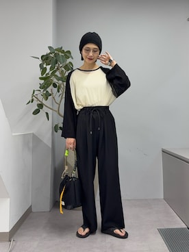 「CIAOPANIC TYPY（チャオパニックティピー）のアイテム（パンツ）」を使った、yumiさん（レディース・165cm）の春コーディネート