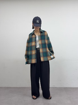 「DISCUS（ディスカス）のアイテム」を使った、yumiさん（レディース・165cm）の夏コーディネート