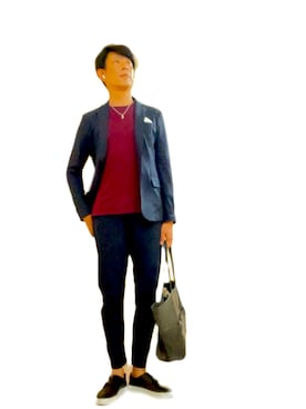 英麿さん（メンズ・183cm）の秋コーディネート