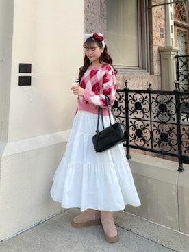 「flower（フラワー）のアイテム」を使った、flowerさん（レディース・161cm）の冬コーディネート