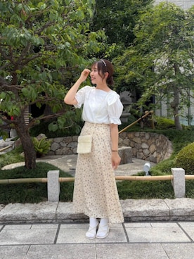 「アイテム（カチューシャ）」を使った、flowerさん（レディース・154cm）の夏コーディネート