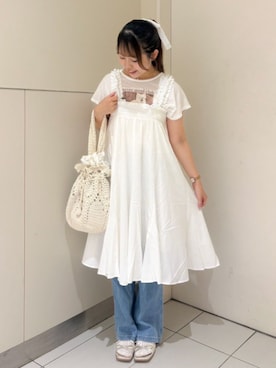 「アイテム（シュシュ）」を使った、flowerさん（レディース・154cm）の夏コーディネート