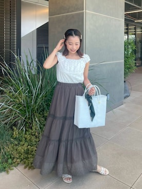 「アイテム（ヘアピン）」を使った、flowerさん（レディース・152cm）の夏コーディネート