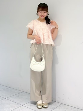 「flower（フラワー）のアイテム」を使った、flowerさん（レディース・154cm）の春コーディネート
