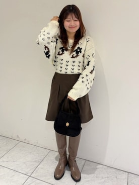 「flower（フラワー）のアイテム」を使った、flowerさん（レディース・147cm）の冬コーディネート