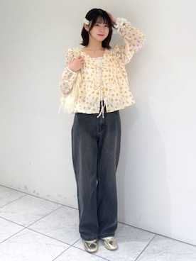 「flower（フラワー）のアイテム」を使った、flowerさん（レディース・151cm）の春コーディネート