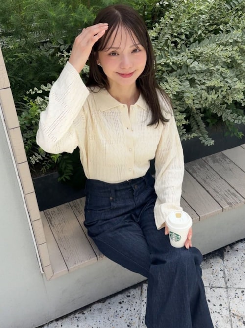 P.O.P　2点 レーシーポロトップ2（ニット/セーター）｜flower（フラワー）の