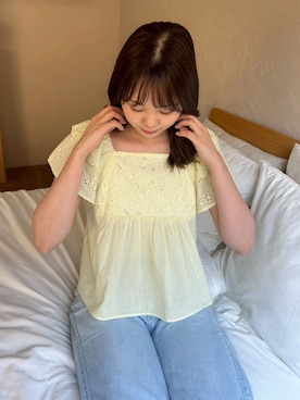 「レースブラウス」｜flowerさん（レディース・164cm）の夏コーディネート