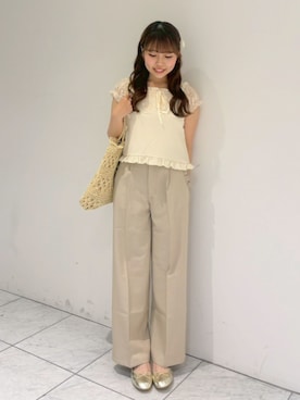「flower（フラワー）のアイテム」を使った、flowerさん（レディース・154cm）の夏コーディネート