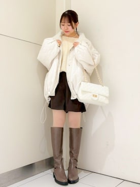 「アイテム（ナイロンジャケット）」を使った、flowerさん（レディース・154cm）の冬コーディネート