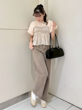 「アイテム（バレエシューズ）」を使った、flowerさん（レディース・161cm）の秋コーディネート
