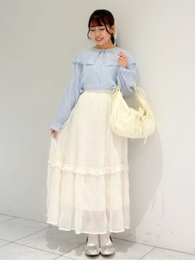 「flower（フラワー）のアイテム」を使った、flowerさん（レディース・154cm）の春コーディネート