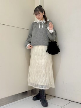 「flower（フラワー）のアイテム」を使った、flowerさん（レディース・161cm）の冬コーディネート