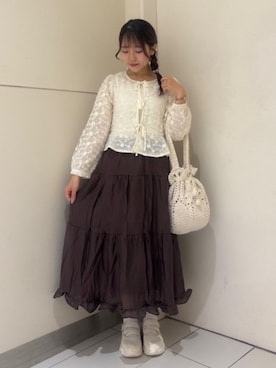 「アイテム（ヘアピン）」を使った、flowerさん（レディース・154cm）の秋コーディネート