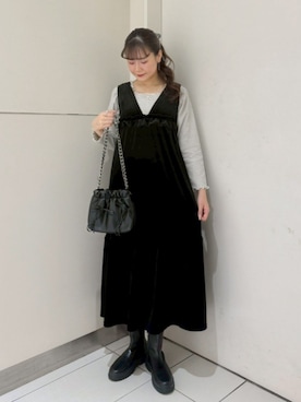 「アイテム（ピアス（片耳用））」を使った、flowerさん（レディース・161cm）の秋コーディネート