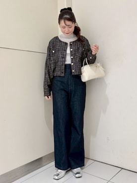 「アイテム（ヘアピン）」を使った、flowerさん（レディース・161cm）の秋コーディネート