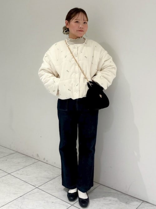 セール】フォーリングフラワーコート（ノーカラーコート）｜flower