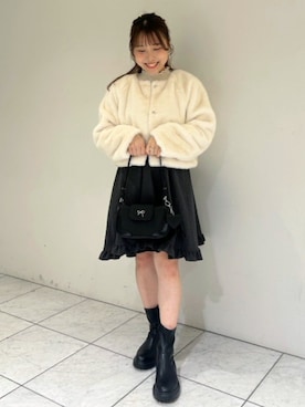 「アイテム（ノーカラーコート）」を使った、flowerさん（レディース・151cm）の秋コーディネート