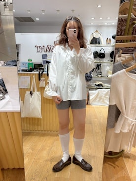 「白ソックス」｜flowerさん（レディース・168cm）の秋コーディネート