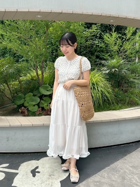 「アイテム（バレッタ/ヘアクリップ）」を使った、flowerさん（レディース・146cm）の夏コーディネート