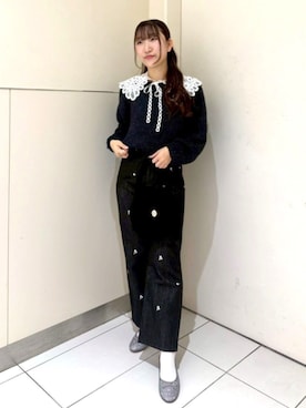 「flower（フラワー）のアイテム」を使った、flowerさん（レディース・154cm）の冬コーディネート