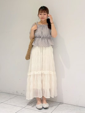 「flower（フラワー）のアイテム」を使った、flowerさん（レディース・154cm）の夏コーディネート