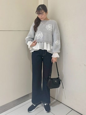 「flower（フラワー）のアイテム」を使った、flowerさん（レディース・161cm）の冬コーディネート