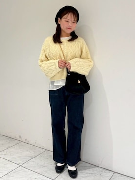 「flower（フラワー）のアイテム」を使った、flowerさん（レディース・153cm）の冬コーディネート