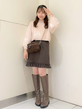 「flower（フラワー）のアイテム」を使った、flowerさん（レディース・154cm）の冬コーディネート